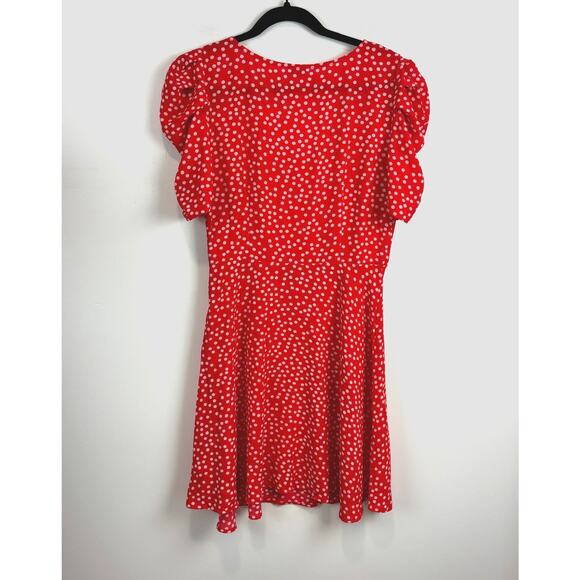 Pimkie Polka Dot Dress Red White Parisian Rockabilly Pin Up Retro M - Picture 3 of 11